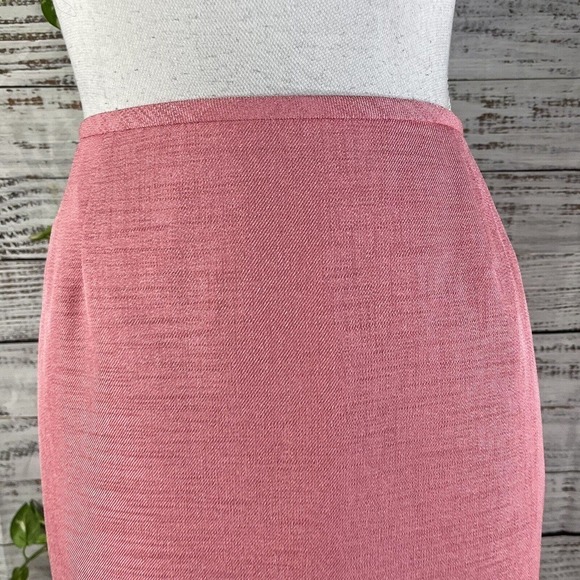 Suit Studio Skirt size 12 Pet Pink Textured Straight Pencil Knee Career Church - Picture 5 of 12